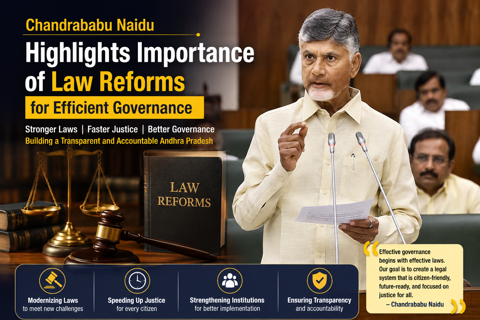 Chandrababu Naidu Highlights Importance of Law Reforms for Efficient Governance